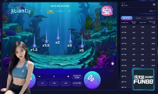 Atlantis có chế độ cược đa dạng và mang lại nhiều thưởng lớn cho người chơi