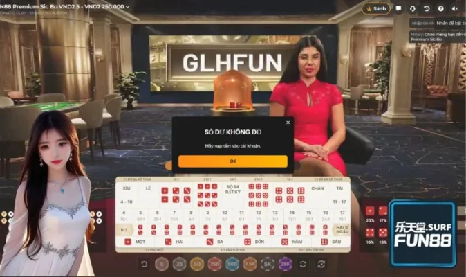Chơi FUN88 Premium Sic Bo anh em có tới 8 kiểu cược khác nhau