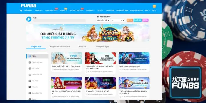 Khuyến mãi Fun88 liên tục được làm mới, xem ngay!