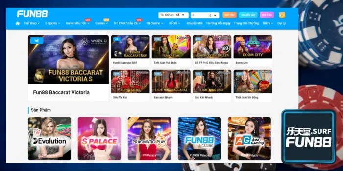 Live casino Fun88: sống động, chân thực y như thật