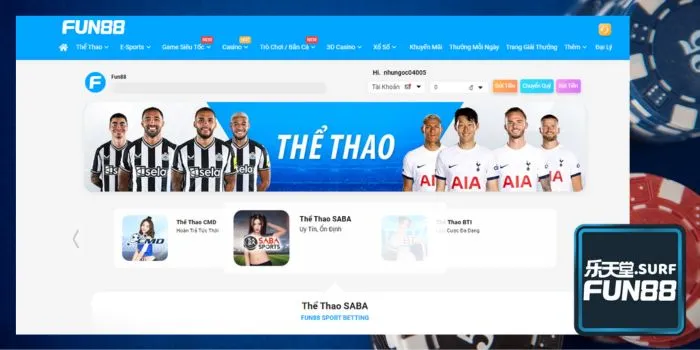 Thể thao Fun88 - địa chỉ uy tín tỷ lệ ăn đậm